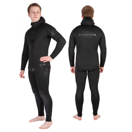 Гидрокостюм Scorpena AllBlack - 5 мм, S